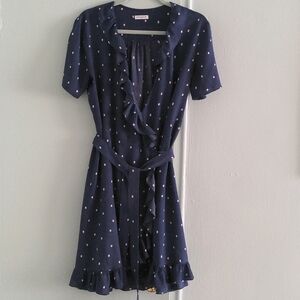 Jacqueline de Yong Felicia Polka-dot Wrap Dress